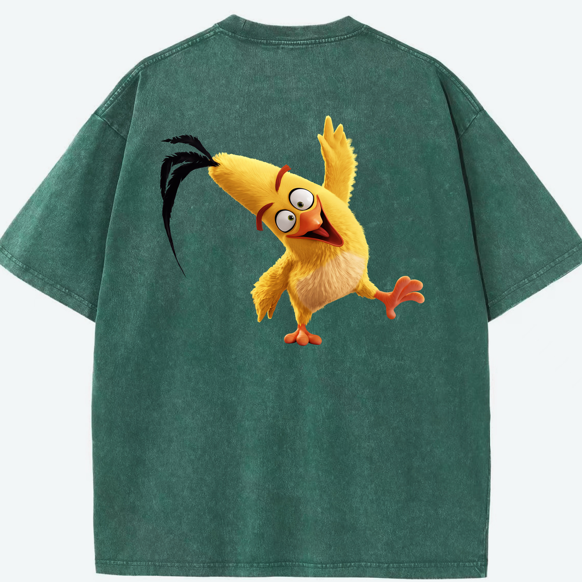（画像用） Angry Birds アングリーバード 綿100% ヴィンテージ風 半袖Tシャツ（背面プリント）
